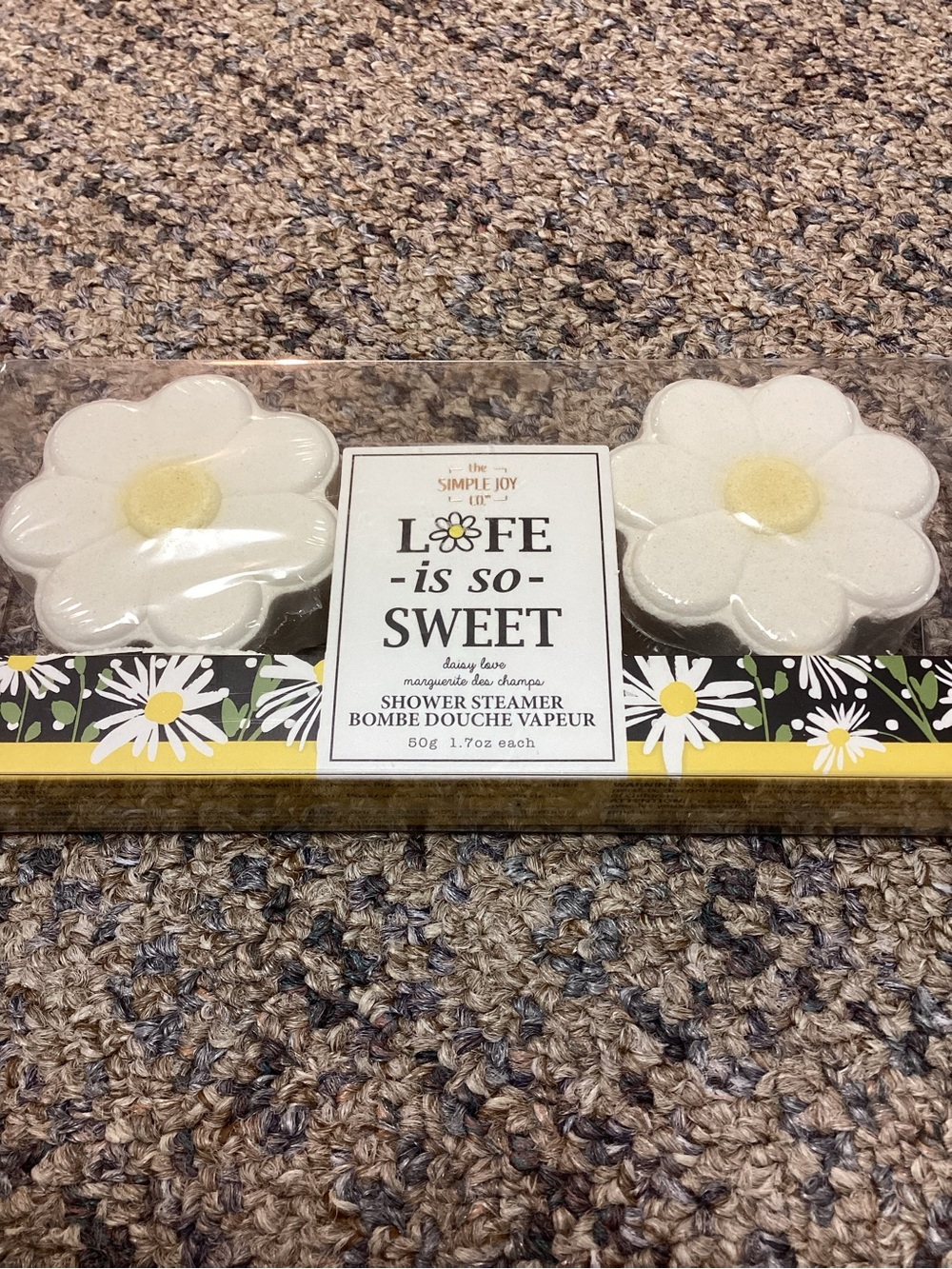 The Simple Joy Co. Life Is So Sweet Daisy Love Shower Steamers (2-Pack) NEW